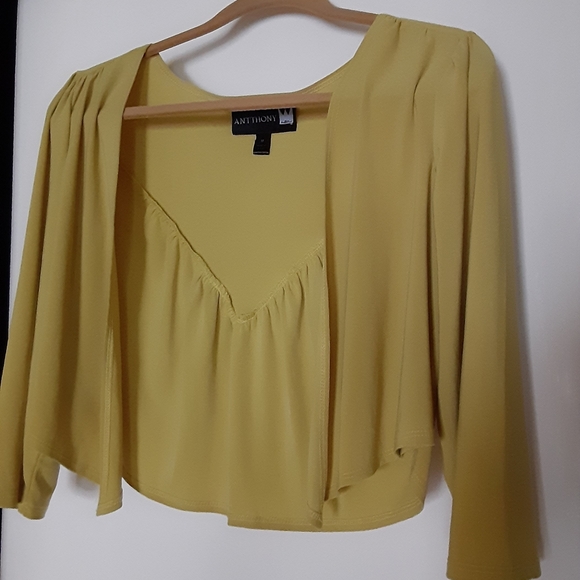 Antthony Originals 2Pc Maxi Dress, Color: Mustard/Black, Size M - Picture 4 of 5